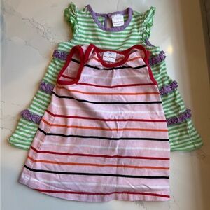 Bundle 2 Hanna Andersson dresses 3-6 months (60 cm) baby girl spring summer